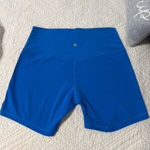 Lululemon Blue ALIGN 8” shorts size 12